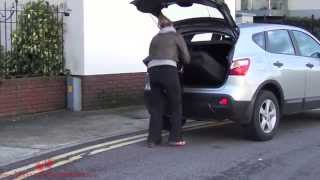 Demonstration of the Wooden Massage Table Trolley Cart on a Bus amp with a Vehicle [upl. by Ardnuahs]