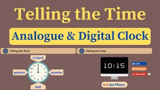 Review 3  Telling the Time in English  Analogue amp Digital Clock [upl. by Willette304]