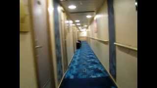 quotZuiderdamquot cruise ship hallway walk [upl. by Neerod]