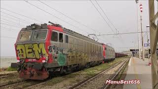 TRENI IN TRANSITO ARRIVOPARTENZE E MANOVRE DALLA STAZIONE DI FALCONARA MARITTIMA [upl. by Muriel232]