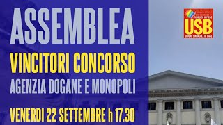 Assemblea Vincitori Concorso Agenzia Dogane e Monopoli [upl. by Llertrac]