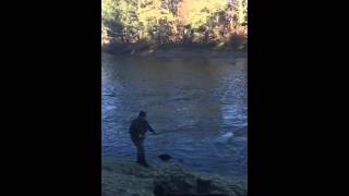 Spey Cast Skagit Circle High Bank Left Hand Up [upl. by Aliehc851]