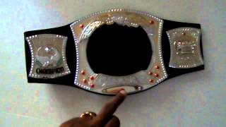 WWE CHAMPIONSHIP BELT ELECTROVISION SUPER STAR SPINNER LIGHT ANIMATION MUSIC [upl. by Beare971]