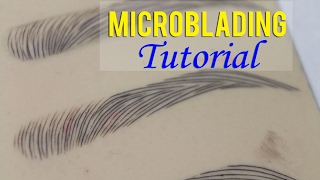 Microblading Eyebrows  Microblading Tutorial on How to Secure Your Template [upl. by Orlov]