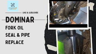 Dominar 400 fork oil seal change amp pipe replace [upl. by Anelahs]