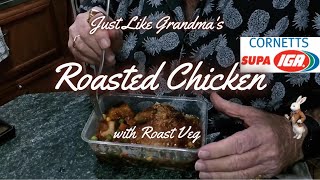 IGA Roast Chicken Dinner Gravy Peas and Roasted Veggies 🇦🇺 [upl. by Anuahc]