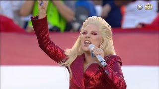 See Lady Gagas Stunning Performance of The National Anthem the Super Bowl [upl. by Bethany530]