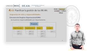 Curso MOOC Introducción Certificación PMPPMI  Módulo 4 Planificar gestión RRHH [upl. by Nnylsia]