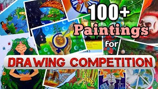 🥇100 best paintings for drawing competitionTop paintings to win drawing competition🏆 [upl. by Dygal]