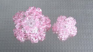 桜の作り方 Cherry Blossom How to make beaded 【わんこビーズ r151】 [upl. by Dnama]