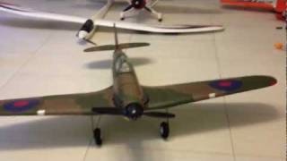 BRANDNEW Eflite Hawker Hurricane 25e mit Flaps und RetractsEinziehfahrwerk [upl. by Yeniar536]