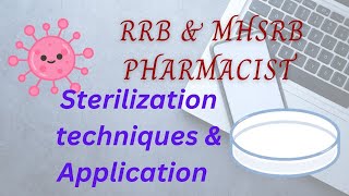 Sterilization techniques for Competitive exams I MHSRB amp RRB Pharmacist [upl. by Lenes]