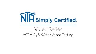 ASTM E96 Water Vapor Testing Video [upl. by Weissberg]