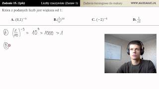 Zadanie 15  potęgowanie zadania maturalne  działania na liczbach [upl. by Capps]