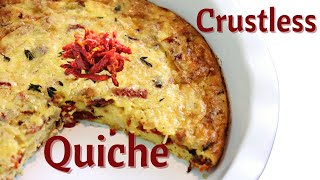 Crustless SunDried Tomatoes Quiche  Easy Recipe [upl. by Leamiba447]