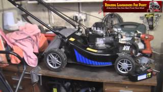 Briggs And Stratton Petrol Lawnmower Carburettor Problems 35 Classic [upl. by Hgielah]