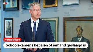 TERUGKIJKEN Minister Slob over annuleren centrale examens [upl. by Ennaer373]