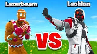 Lachlan VS Lazarbeam In Fortnite [upl. by Erehpotsirhc455]