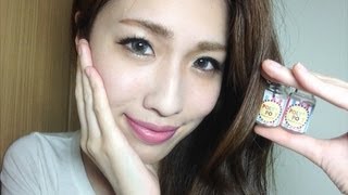 カラコンレポ：POPLENS ポリポリ４カラーグレー gray color contact lenses review [upl. by Aden]