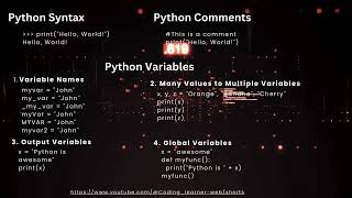 Python Variables amp Data Types  Quick Tutoriall Coding learner web [upl. by Thatcher]