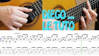 TUTO  DIEGO LIBRE DANS SA TÊTE  GUITAR FINGERSTYLE [upl. by Assirat]