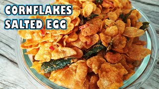 CORNFLAKES SALTED EGG CRISPY  Mudah Je Nak Buat [upl. by Nbi]