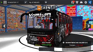 NEW KOMBAN GADDAFI BUS MOD  shortfeed shortlive bussid [upl. by Neroled628]