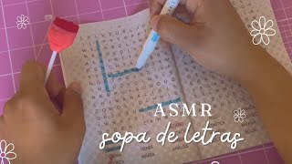 ASMR Paleta 🍭 mouth sounds  Sopa de letras 📝  poly asmr [upl. by Abehsile]