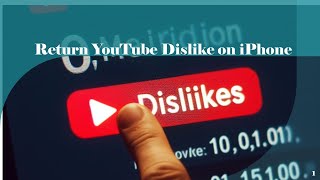 One Tap To Return YouTube Dislike on iPhone Shortcuts [upl. by Alleacim]