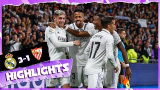 Real Madrid 31 Sevilla  HIGHLIGHTS  LaLiga 202223 [upl. by Trebornhoj]