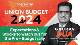 Union Budget 2024  Expectations and Stocks to watch out for PreBudget rally [upl. by Hpeseoj]