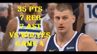 Nikola Jokic 35 Pts 7 Reb 7 Ast Denver Nuggets vs Minnesota Timberwolves Game 4 HIGHLIGHTS [upl. by Harihs]