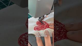 How to use the darning foot for free motion embroidery sewing sewinghacks sewingtutorial shorts [upl. by Leveroni]