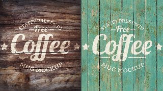 Photoshop Tutorial  Vintage Wood Logo Effect [upl. by Bettina44]