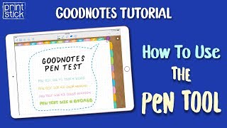 GoodNotes Tutorial Pen Tool Highlighter amp Eraser [upl. by Nanice]