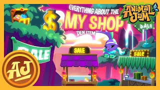 Everything About My Shops  Animal Jam Tutorial [upl. by Akcinehs117]