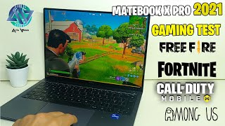 Huawei Matebook X Pro 2021 en Perú  Gaming  FORTNITE FREE FIRE COD Corei7  Intel Iris Xe [upl. by Yttig]