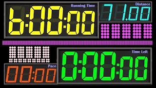 BCG 6 Hours Stopwatch and Countdown LED 71km 9Level Running pace Remix Heute Journal 2010s Intro [upl. by Oicirbaf602]