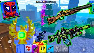 Pixel Gun 3D  Violet Weapons in Battle Royale Debts Collector amp Eliminator X2 Mammoth [upl. by Imoyn264]