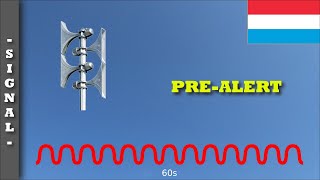 Siren signal quotPREALERTquot Luxembourg 🇱🇺  EPS 500 [upl. by Cralg]