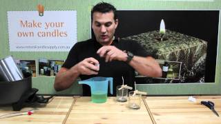 Candle Making  How to make a soy wax container candle [upl. by Nalym956]