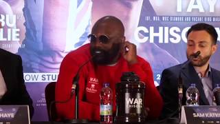 WOW DEREK CHISORA GOES CRAZY AT PRESS CONFERENCE VS JOSEPH PARKER [upl. by Reehsab]