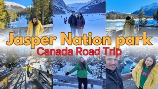 Jasper Nation park in winter  Athabasca Falls  Sunwapta Falls  Top things to do in Jasper Park 10 [upl. by Langill]