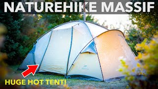 HOT TENT by NatureHike  Massif 4 Season 4P  FIRST LOOK amp WALKTHROUGH [upl. by Owiat]