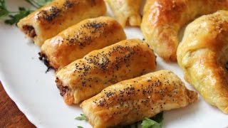 Mssemen prestige à la viande hachée  Pastries with minced meat  مسمن بريستيج باللحم المفروم [upl. by Wonacott234]