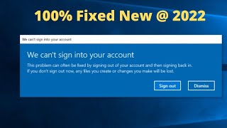 FIXED We cant sign into your account Windows 10 Temporary Profile Issue [upl. by Karita876]