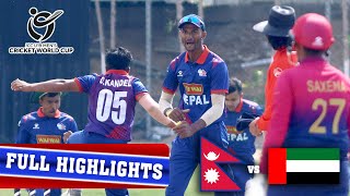 Full Highlights  Nepal vs UAE  ICC U19 World Cup 2024 Qualifiers [upl. by Ameen946]