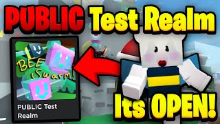 PUBLIC Test Realm Is OPEN  Bee Swarm Simulator Update READ DESCRIPTION [upl. by Clarie176]