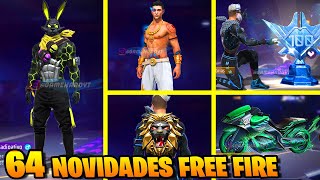 CORRE 64 NOVIDADES FREE FIRE NOVOS COELHÕES CALENDARIO SEMANAL FREE FIRE ITENS RAROS NUNCA VISTO [upl. by Podvin768]