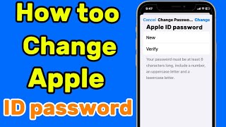 How to Change Apple ID password AppleIDpassword iphone [upl. by Peednus]